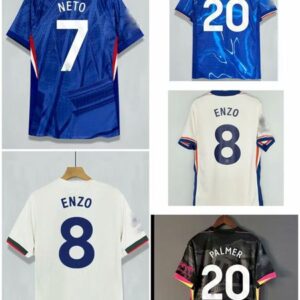 25 26 Season Palmer 20 Enzo 8 Home and Away Adult Short Sleeve Soccer Jerseys 7 Sterling 18 Nkunku 10 Mudrick Children's Sports Match Casual Soccer Jerseys