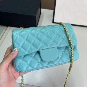 Crossbody Designer Bags Handbags For Women Small Leather Shoulder Bag Synthetic Leather Sheepskin Classic Flap With Gold Chain Leather Purse Leather Handbag