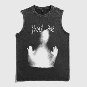 American Style Brand Dark Portrait Phantom Vest Men's Trendy Ins Street Couple Washed Sleeveless T-Shirt