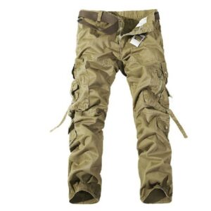 Men's Multi-Pockets Casual Loose Long Full Length Cargo Camouflage Pants Work Trousers Size 28-40