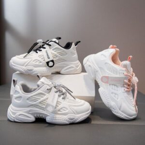 New children's sports shoes Breathable mesh surface girls shoes Big boys shoes soft soled casual shoes