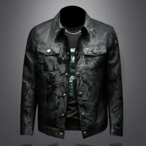 Brand Jacquard Jacket Men 2025 Spring New Long Sleeve Bomber Jackets Fashion Casual Business Social Streetwear Coats M-4XL