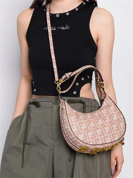 Designer Bag Free Shipping 2025 New Fashionable Light Luxury High-end Texture Crescent Bag Hand-held Single Shoulder Crossbody Bag for Womens