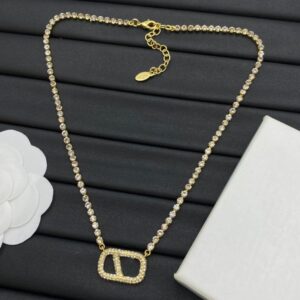 Designer Necklace Pendant Brand Luxury Women Bangle Classic Crystal Wedding Party Chain Bracelet Jewelry Wholesale Gift