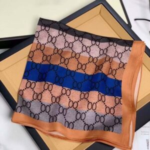 Designer Scarf Silks In the Spring Summer collection vibrant silk accessories Headband Multicolor print silk Shawl Wrap size 90*90cm