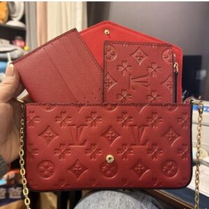 2025 Luxury Genuine Leather Designer Bag 3pcs/set accessories women bags Crossbody Purse Messenger Handbags Flowers shoulder lady Leather wallet
