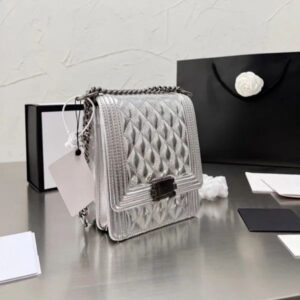 Designer chain bag women's original handbag top leather slant bag classic diamond new makeup bag purse