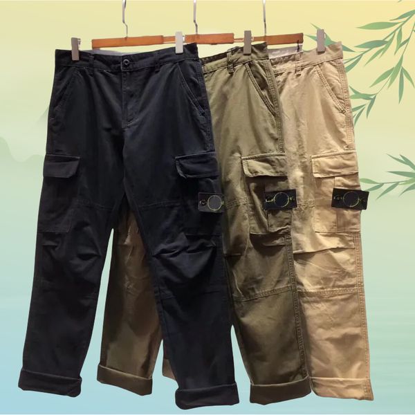 trousers sweatpants men designer pants cotton zipper fly full length straight solid fashion casual outdoor wear clothing