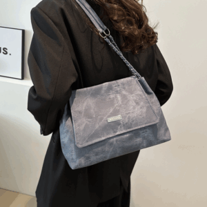 Designer bag 2025 new fashion luxury bag Women's Shoulder Bag: Trendy Chain Crossbody Bag, Triple Tone Grey/Brown/Blue 1