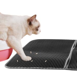 EVA Cat Litter Mat Washable Anti-slip Foldable Double Layer Pet Filter Hole Sand Drain Pad