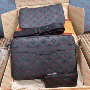 Handbags Women Men Leather TRIO Messenger Bags designer Handbags Leather Briefcases Shoulder Backpack Sport Male Cross Body Purse Man's bag