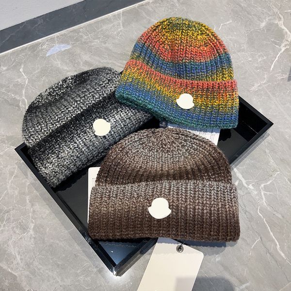 Designer Winter Knitted Hat Women's Warm Beanie Cap Fashion Men's Skull Caps Unisex Hats 3 Colors