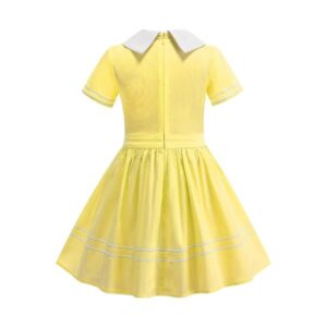 031-A yellow minimalist dress with a simple match