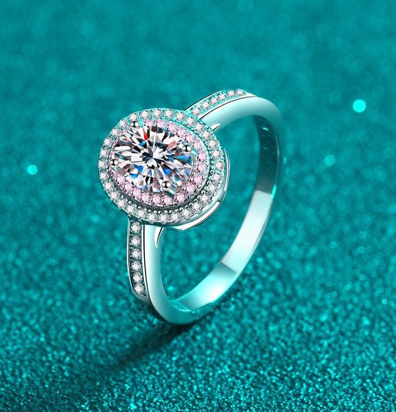 Chic Woman's Wedding Accessory: Sparkling S925 Silver Piece With Stunning Pink Enamel Accent