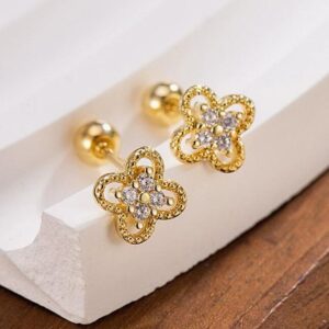 Luxury Brand Letters Designer 18K Gold Plated Stud Brand Earring Flower Designer Women Crystal Rhinestone Earrings Girls Wedding Jewelry with Box