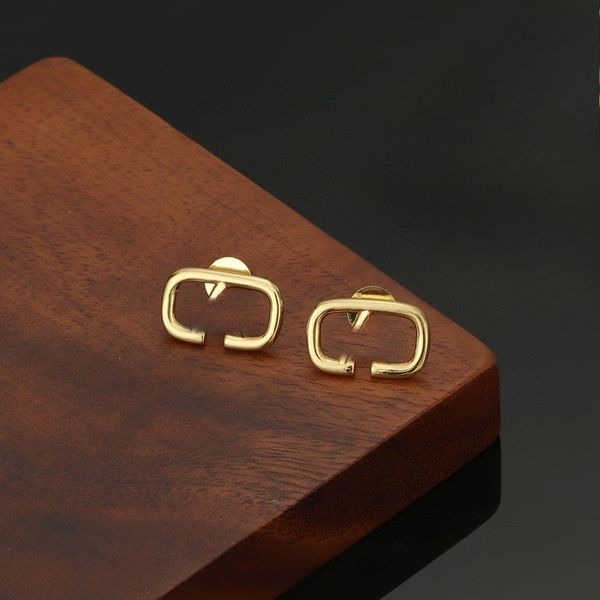 Mixed Simple Gold Plated Silver Luxury Brand Designers Letters Stud Geometric Famous Women Round Crystal Rhinestone Pearl Earring Wedding Party Diamond