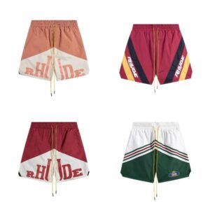 Rhude Shorts Designer Mens Limited Rhude Shorts Mens runrun Waist Swim Short men Knee Length Hip Hop High Street Sports golf shorts men Training Beach Pants