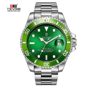 TEVISE Classic Automatic Mechanical Watch with Steel Strap, High-end Water Ghost Fashion Mens Watch Classic Wrist Watches T016