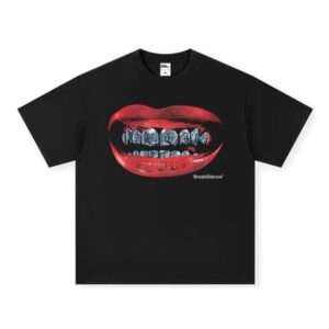 Hip Hop Style T-Shirt Short Sleeve American Print Top Washed Cotton High Street Heavy Trend Brand