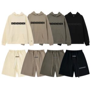 Men's Tracksuits Designer 3D silicone 3M reflective casual loop thin hoodie shorts set for men