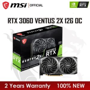 MSI GeForce RTX VENTUS 2X 12G OC Graphics Card GDDR6 Heat Sink Video Cards 192-bit -Compatible PCI4.0 3060 GPU GAMING 240705