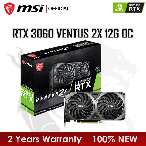 MSI GeForce RTX VENTUS 2X 12G OC Graphics Card GDDR6 Heat Sink Video Cards 192-bit -Compatible PCI4.0 3060 GPU GAMING 240705