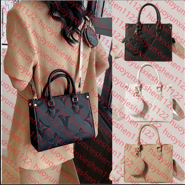 Luxury Designer Bag On the go Embossed Flower Large Capacity GM MM The Tote Bag Fashion Women Shoulder Shipping Bags Handbag Lady Crossbody Female backpack Purse