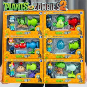 New Plants vs. Zombies 2 Peashooter Bonk Choy Celery Stalker Toy set Random 6 Styles hard plastic Game Figures Model Boy Gifts