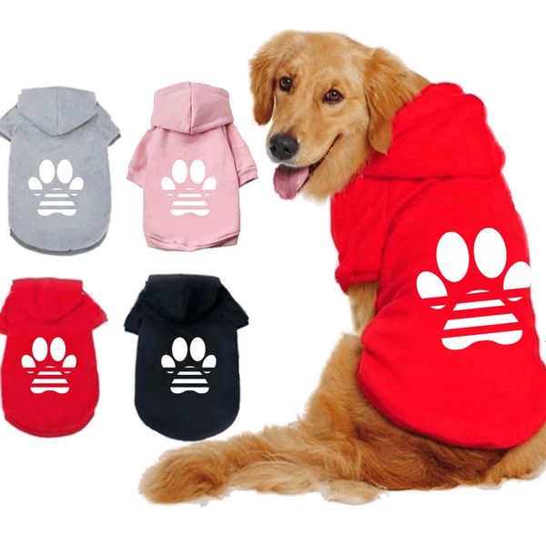 Designer Pet Clothes Classics Claw Print Pattern Dog Hoodie Four Seasons Small Medium Large Dogs Coats Labrador French Bulldog Jacket Clothing Wholesale XL