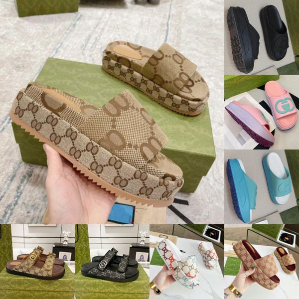 Designer sandals luxury slippers and fashionable summer men's shoes women's shoes multi-color luxury slippers black same color rubber sole molded insole Slides 35-45