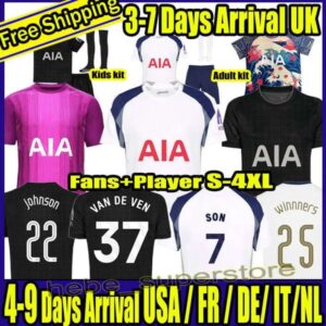 S-4XL 24 25 26 Player Fans soccer jerseys SON ROMERO MADDISON HOJBJERG BERGWIJN KULUSEVSKI RICHARLISON BENTANCUR football shirts uniforms men kids retro 91 93 95