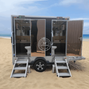 Luxury Portable Prefab Toilet Trailer Sanitary Bathroom Modular Portable Mobile Restroom Toilets Shower Cabin