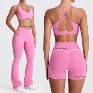 alocardio 5A Quality Yoga Outfits Fitness Set leggings Women's Yoga Pants Set – Outdoor Fitness Wear for Gym Yoga Practice Fitness Clothing Women Pink/Black/Grey/Reds