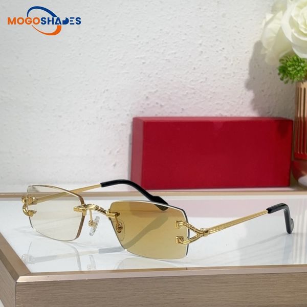 Designer sunglasses for women mens designer sunglasses shades luxury glasses rimless rectangle fashion classic mens clear Diamond Cut Multi-color color change