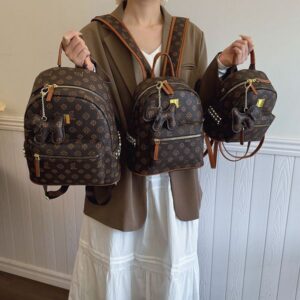 Designer Bag Big Bag Women Backpack New Retro High Sense Fashion Printed Backpack Women Students Schoolbag 0524