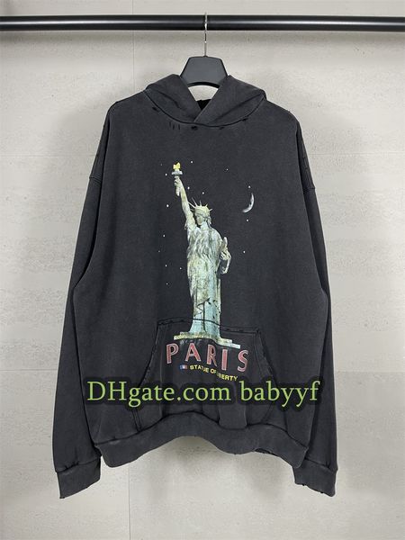 Men hoodie designer hoodie High quality Sweatshirt Premium Hoodie Streetwear Old retro style Flocking letters Men Plus size hoodie Fashion pullover 8926 sweater