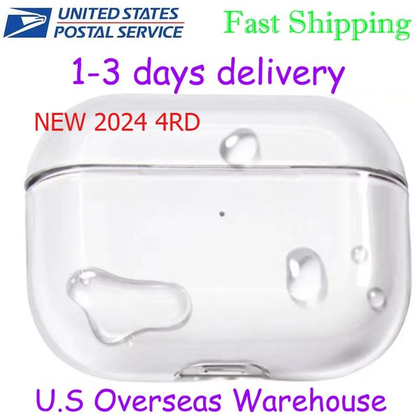 USA Stock OEM for Apple AirPods 4 AirPods Pro 2 3rd Headphone Accessories Silicone Protective Headphone Cover Headphone TPU Case