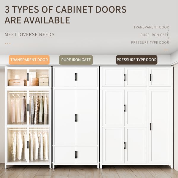 Morankes Storage Cabinet Closet Wardrobe Bedroom Wardrobe