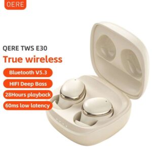 Wireless Headphones, QERE E30, TWS Bluetooth 5.3,HD Microphone,HIFI Earphones,13mm Driver,60ms Low Latency,
