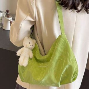 Luxury velvet forest style versatile tote bag for women with large capacity student party shoulder bag niche commuting handbag