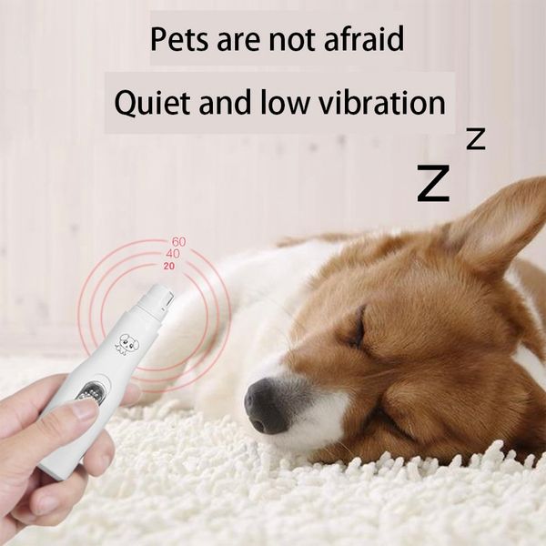 New Electric Dog Nail Clippers for Dog Nail Grinders Battery Powered Quite Cat Painless Paws Grooming Pet Nail Trimmer Tools