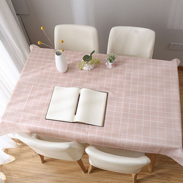W218 Checkered tablecloth simple tablecloth anti-scalding and oil-proof washable high-grade table mat