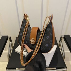 Retro style female bag underarm crescent bag atmosphere old flower lady chain temperament shoulder bag cross-body bag tide 2025s hot