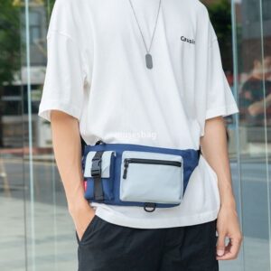 Chest bag male Instagram super hot brand men's small waist pack sports shoulder bag crossbody bag male personality fashion trend