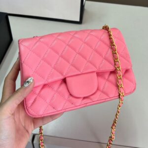 Leather Purse Luxurys Handbags Small Shoulder Bag For Women Synthetic Leather Caviar Cowhide Purses Classic Flap With Gold Chain Crossbody Bags Women Handbag