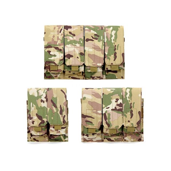 Tactical multi link quadruple link magazine bag two link triple link storage bag walkie talkie bag field Molle accessory bag
