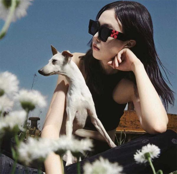 Fashion OFF W sunglasses high quality New style off Sunglasses Ouyang Nana star's same of Disco street shooting men's and wo hip-hop wo glasses
