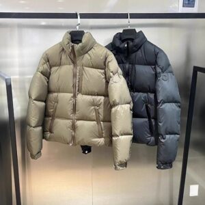 Men's Down & Parkas Designer Sleeve edge badge hidden hat down jacket for couples warm and windproof