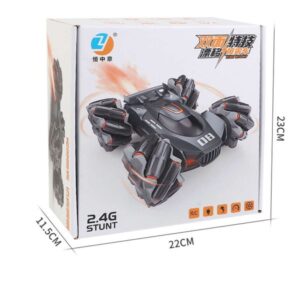 Electric 4WD Charging Drift Spray Stunt Racing High-speed Double-sided Music Light Remote Control Childrens Toy Car