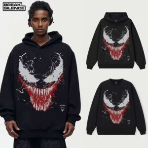 Fashion Brand Venom Animation Hooded Pullover Loose Fit Men Women Suitable for Autumn and Winter